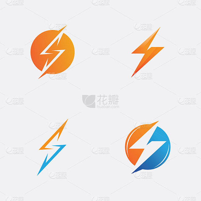 设置闪电，Flash标志模板矢量图标