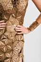 Dress made from wood veneer-designed and created by a team of four interior designers. | Treefrog IIDA FashionRemix03 ᘡղbᘠ