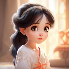 princess qiang 亚洲动漫，照片般逼真的渲染风格，可爱梦幻，真实栩栩如生的角色形象，猫系，象牙色调，数字增强，高对比度阴影，【莫兰迪色系】，一个女孩，大眼睛，可爱可爱，无比细腻，壁纸，上半身，可爱，迷你，汉服。