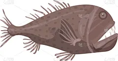 海洋,水虎鱼,图标,平坦的,分离着色,白色,生物学,书,自然,华丽的