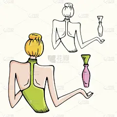 时尚女性矢量插画系列