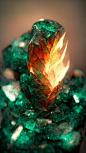 Digital Art  emerald Gems ILLUSTRATION 