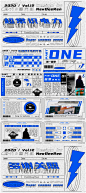 【NewBeeRen】Classic Blue无限电路空间影视项目杂志风潮流PPT模版