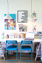 Colourful work space