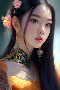 菜菜TOP采集到AI形象-少女