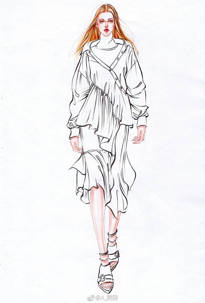 服装设计线稿以及人体绘法作者：A阿田1