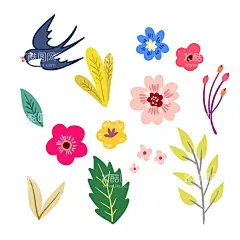 花朵  - 源文件下载【酷图网】春天,花,立春,春分,手绘