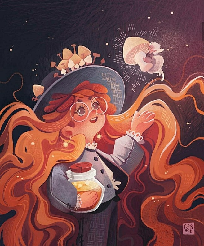 小场景的儿童插画，光影效果太棒了~
插画...