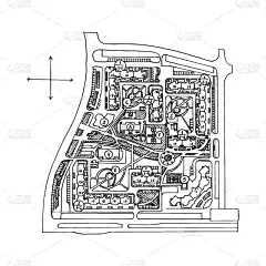 城市,街道,蓝图,十字路口,三维图形,路线图,绘制,复古,剪影
