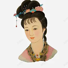 手绘工笔红楼梦人物薛宝钗头像插 薛宝钗 元素 免抠png 设计图片 免费下载 页面网页 平面电商 创意素材