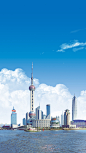上海东方明珠PSD分层H5背景高清素材 H5背景 PSD分层 上海 上海建筑 东方明珠 摄影 白云 风景 背景 设计图片 免费下载