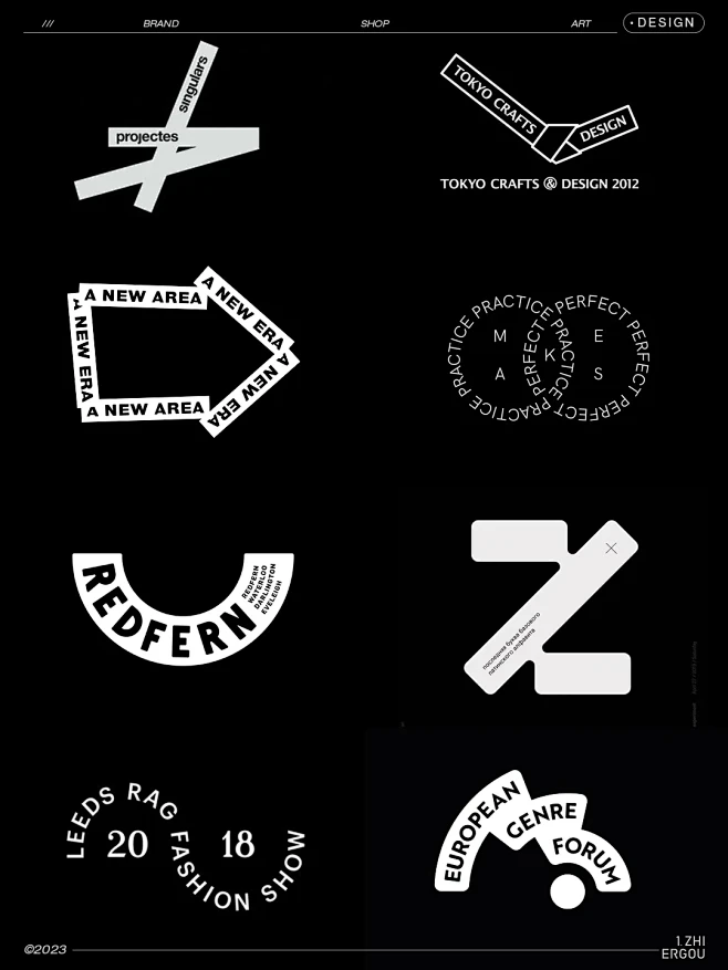 logo设计丨线与字体的极简排版应用-花瓣网