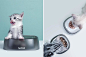 This flipping cat bowl avoids food spillage wet + dry meals, and prevents whisker fatigue! | Yanko Design