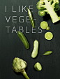 绿色主题 绿色蔬果 黑色背景 精美美食海报PSD03
