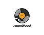 soundfood标志 音乐餐厅 叉子 唱片 碟片 食品 餐饮 商标设计  图标 图形 标志 logo 国外 外国 国内 品牌 设计 创意 欣赏