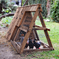 Chicken Coop : Reclaimed Cypress Chicken Coop.  If Debi ever lets me get chickens I'll build something like this.