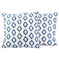 NOVICA Cerulean Blue Cotton Cushion Covers (Pair) from India