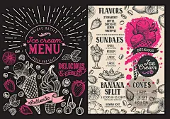 矢量西式手绘西餐牛排饮料咖啡甜点菜单价格表设计模版素材 G1705-淘宝网