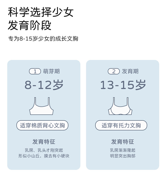 巴拉巴拉儿童女童内衣发育期文胸胸衣背心无...