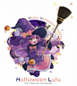 Tags: Anime, Pixiv Id 4959310, League of Legends, Lulu (League of Legends), Multi-colored Legwear, Pink Bow, Witch Hat