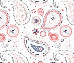 Free vector pink paisley background, cute decorative pattern vector