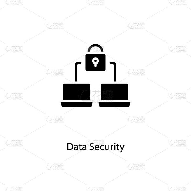 数据安全图标矢量。标识