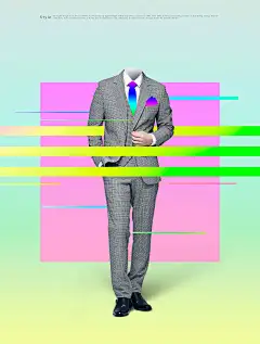 创意多彩设计风格男士服装广告电商海报设计素材 