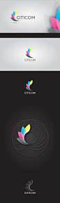 http://huaban.com/pins/149387967/CITICOM corporate identity concept. Inspired by CMYK colors, flying papers and letter "C".