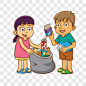 捡垃圾男孩促销标签PNG图片➤来自 PNG搜索网 pngss.com 免费免扣png素材下载！