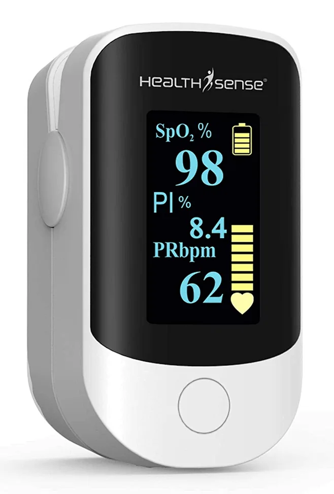 HealthSense Accu-Beat FP 910 Fingertip Pulse Oximeter & SpO2 Blood ...