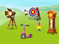 Game decorations , Maria Morozova : Decorations for game Ranch Adventures by HappyGames Studio.