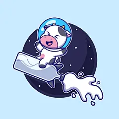 卡通牛插画矢量图设计素材