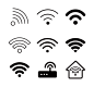 wifi图标素材 - 素材 - 黄蜂网woofeng.cn