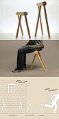 家具专业学生 Santos pina设计的简易凳子Bhocker. via：http://t.cn/zOcvVEU