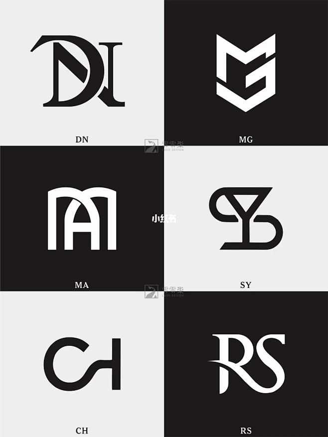 字母logo设计合集/30个字母组合logo设计