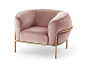 Fabric armchair with removable cover SOPHIE by Gallotti&Radice