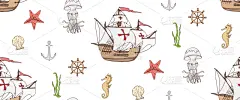 化妆舞会服,海洋,背景,可爱的,华丽的,帆,纺织品,壁纸,海星,船