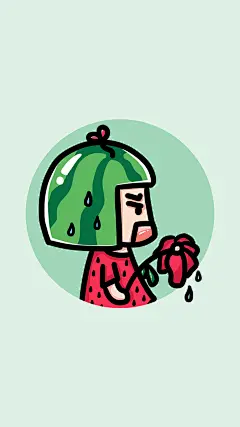 #夏天# #清新# #萌# #瓜小西# #西瓜# #表情# #Q版# #卡通# #可爱# #涂鸦# #头像# #壁纸# #锁屏#