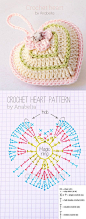 Crochet Heart -  Chart ❥ 4U // hf