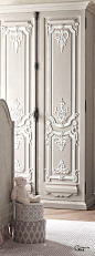 #French Inspired doors can be created with the right mouldings, appliqués, and castings. Paint brings it all together. http://www.thefrenchpropertyplace.com: 