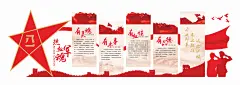 热血军魂当四有军人部队党建文化墙