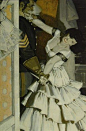 Woman with dagger subdued by Union soldier by Mead Schaeffer