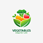 Vector fresh vegetables logo design