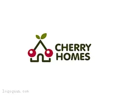 标志说明：樱桃家园logo标志设计。