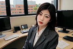 自信高雅职业女性摄影图