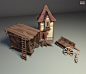 SQUARE WAR, ZC WANG : Personal project, compose a small architectural scene exercise, and finally use a blender to render