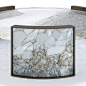 Lillian Gorbachincky's Limited Edition Palermo coffee table featuring signature art glass, cast glass, and bronze designed and fabricated by Lillian Gorbachincky Atelier.

Overall dimensions: 66" D x 18" H
Table top height: 16" H
Table top