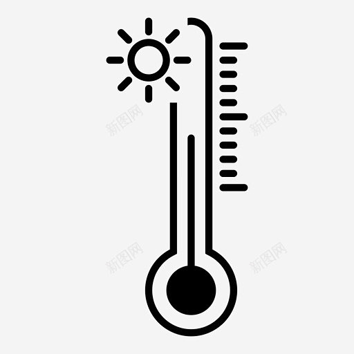温度计高温炎热 标志 UI图标 设计图片...