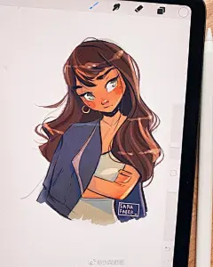 小满的插画分享
可爱女孩子的头像，看见就好想画100张临摹计划超话 安排起来Works by Sarafaber #插画分享##procreate##儿童插画#Procreate超话 ​​​​