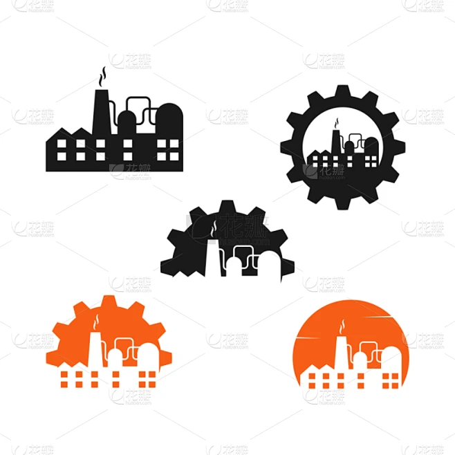 矢量,绘画插图,工厂,建筑业,图标,计划书,商务,制造机器,建筑外部,符号素材-花瓣网